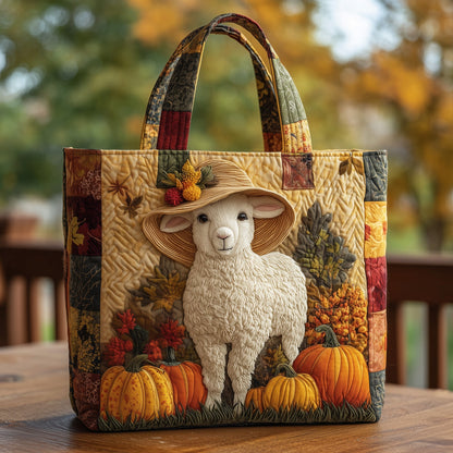 Happy Lamb Quilted Tote Bag GFTOMA3208