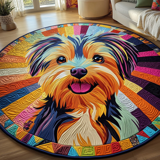 Yorkshire Terrier Quilted Round Mat GFTOMA320