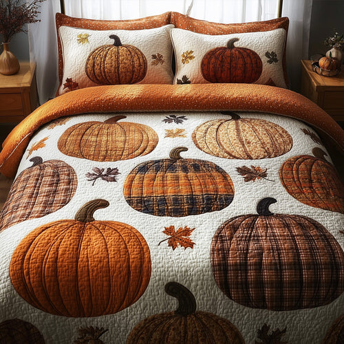 Autumn Vibe 3-Piece Quilted Bedding Set GFTOMA3223