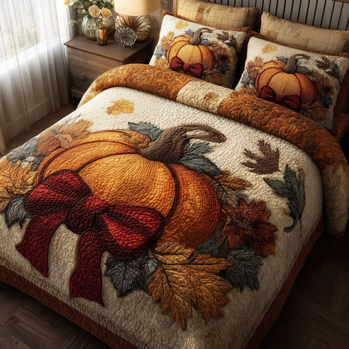 Autumn Vibe 3-Piece Quilted Bedding Set GFTOMA3224
