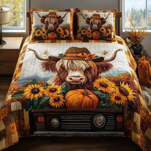 Autumn Vibe 3-Piece Quilted Bedding Set GFTOMA3229