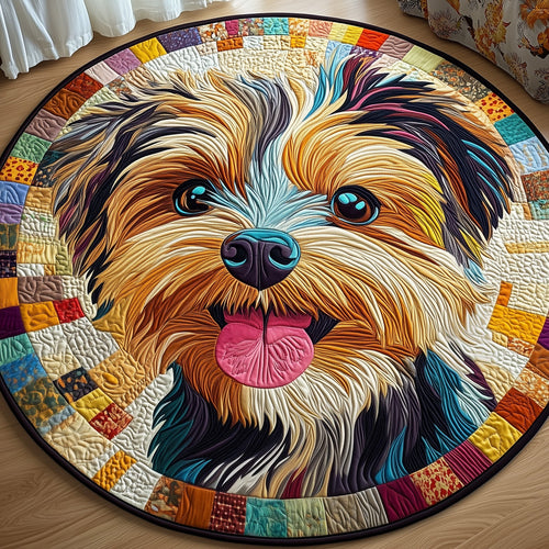 Yorkshire Terrier Quilted Round Mat GFTOMA322