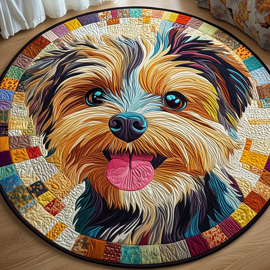 Yorkshire Terrier Quilted Round Mat GFTOMA322