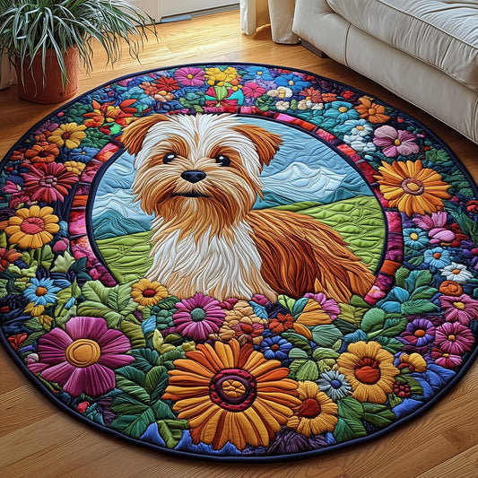 Yorkshire Terrier Quilted Round Mat GFTOMA323