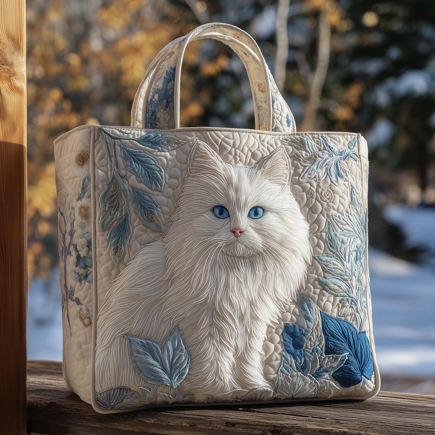 Elegant Meow Quilted Tote Bag GFTOMA3242