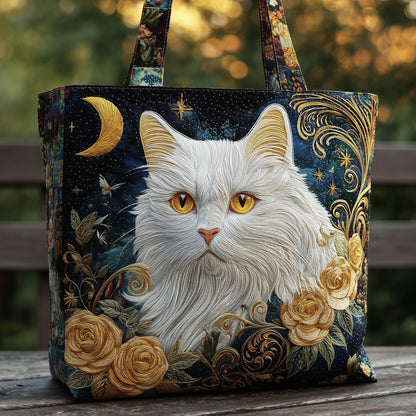 Elegant Meow Quilted Tote Bag GFTOMA3243