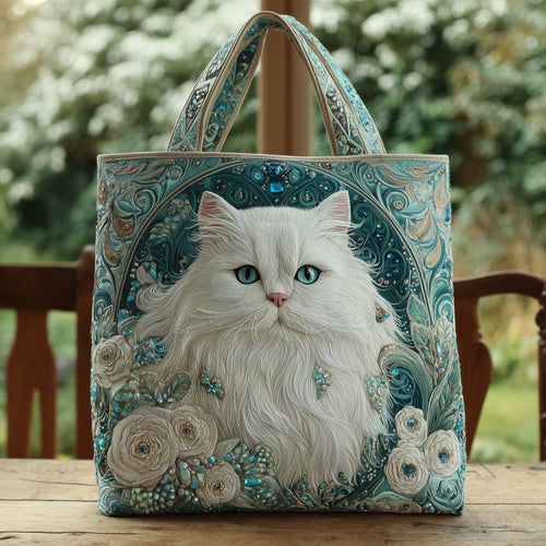 Elegant Meow Quilted Tote Bag GFTOMA3244
