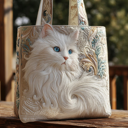 Elegant Meow Quilted Tote Bag GFTOMA3245