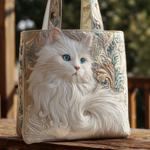 Elegant Meow Quilted Tote Bag GFTOMA3245