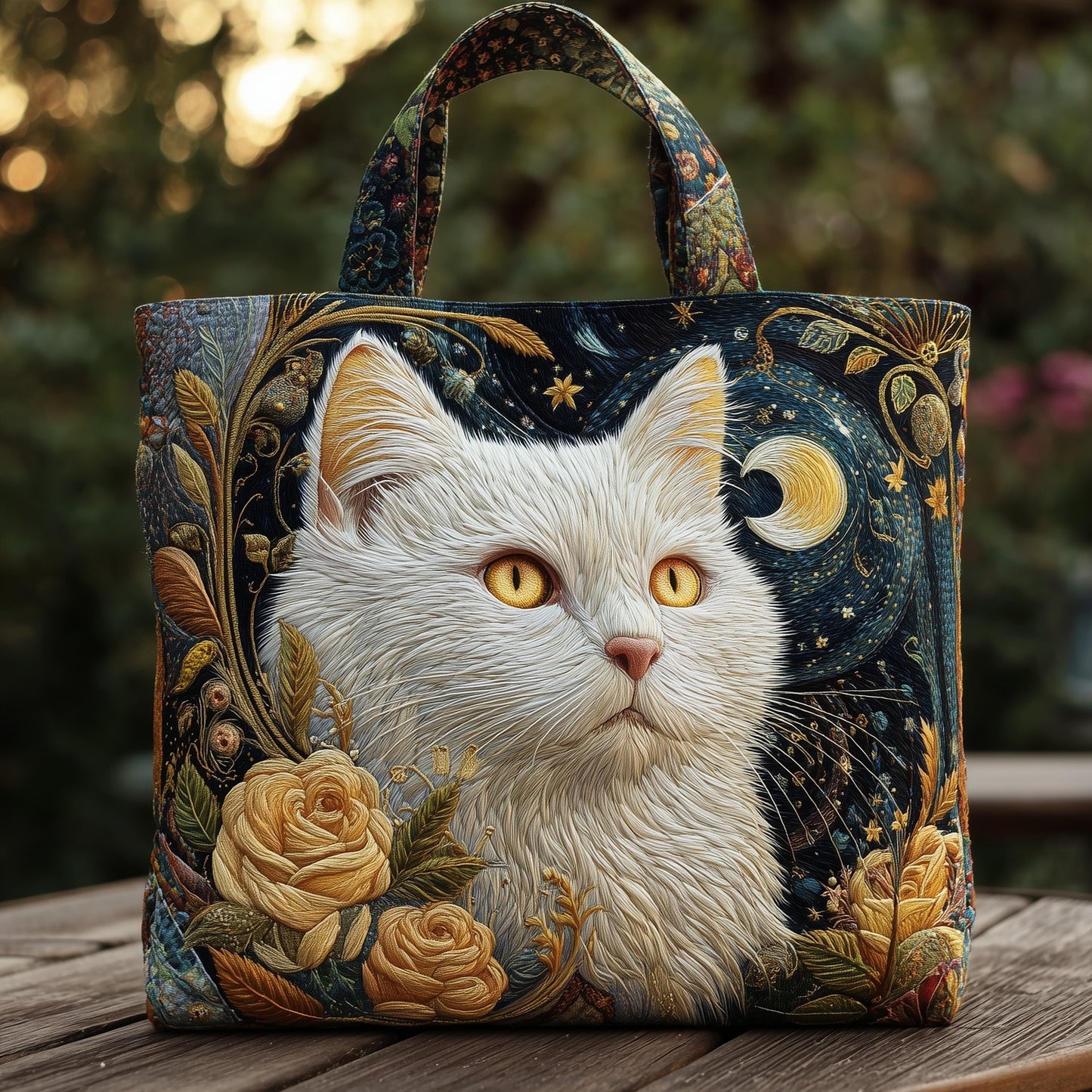 Elegant Meow Quilted Tote Bag GFTOMA3246