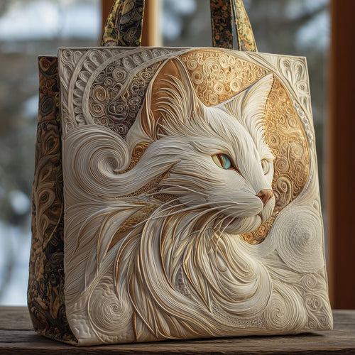 Elegant Meow Quilted Tote Bag GFTOMA3247