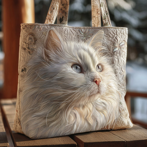 Elegant Meow Quilted Tote Bag GFTOMA3249