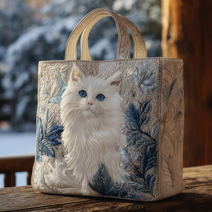 Elegant Meow Quilted Tote Bag GFTOMA3250