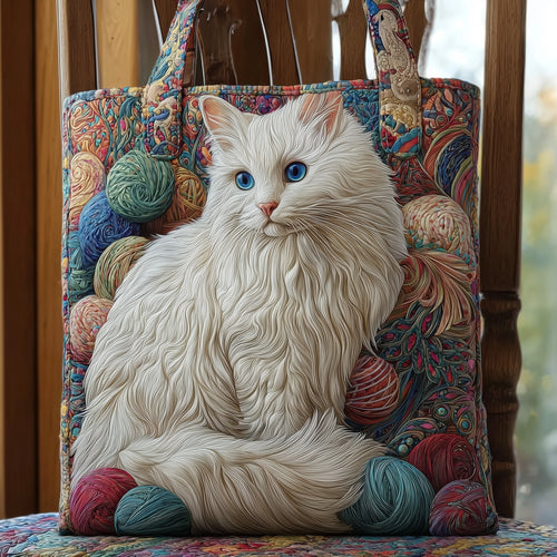 Elegant Meow Quilted Tote Bag GFTOMA3253