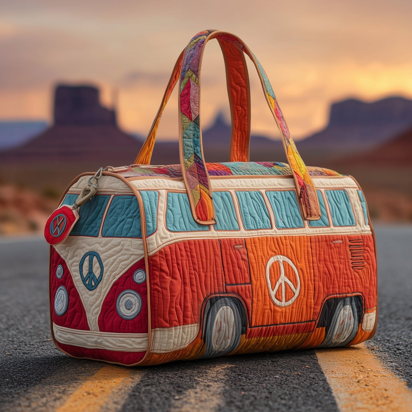 Hippie Van Quilted Duffle Bag GFTOMA3270