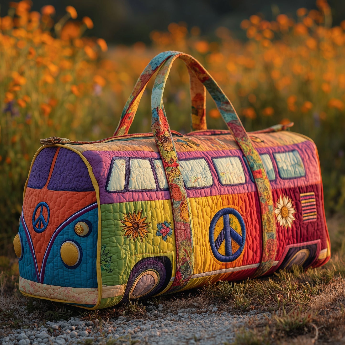 Hippie Van Quilted Duffle Bag GFTOMA3271