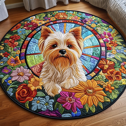 Yorkshire Terrier Quilted Round Mat GFTOMA327