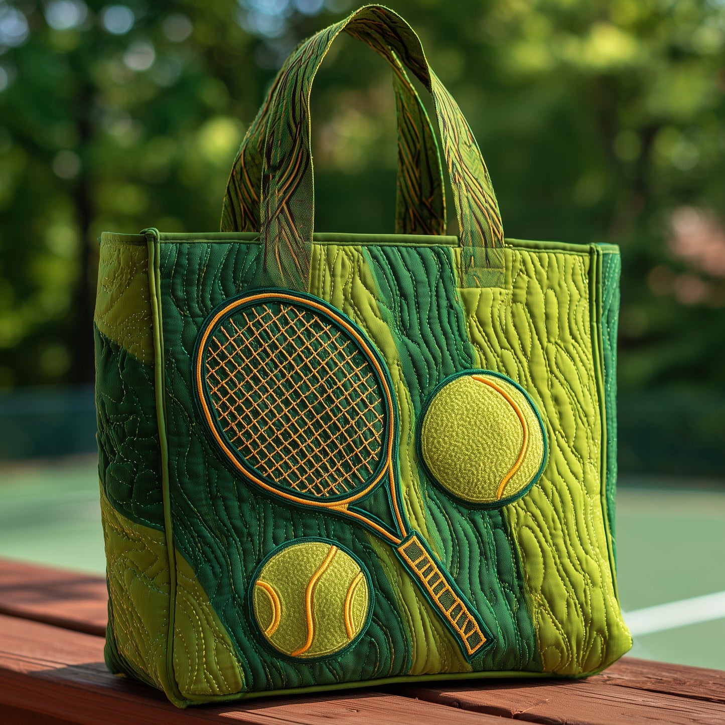 Tennis Time Quilted Tote Bag GFTOMA3296