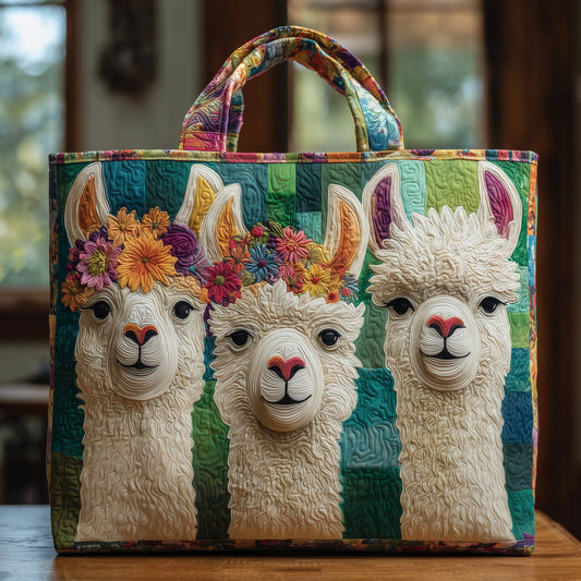 Llama Charm Quilted Tote Bag GFTOMA3362