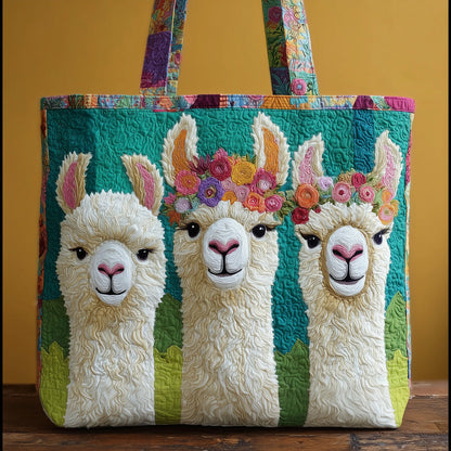 Llama Charm Quilted Tote Bag GFTOMA3363