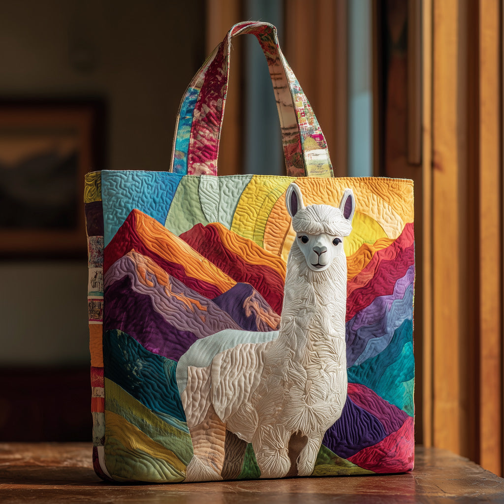 Llama Charm Quilted Tote Bag GFTOMA3364