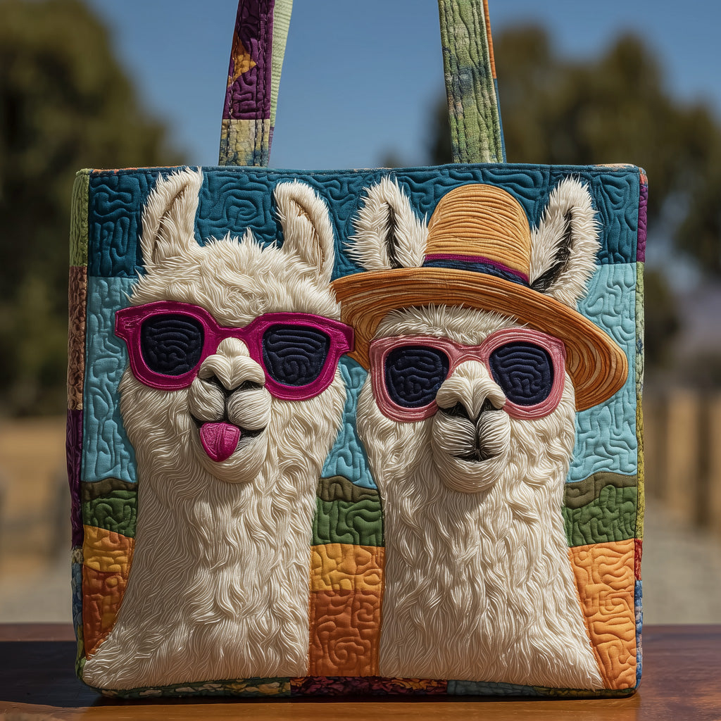 Llama Charm Quilted Tote Bag GFTOMA3366