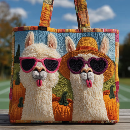 Llama Charm Quilted Tote Bag GFTOMA3368