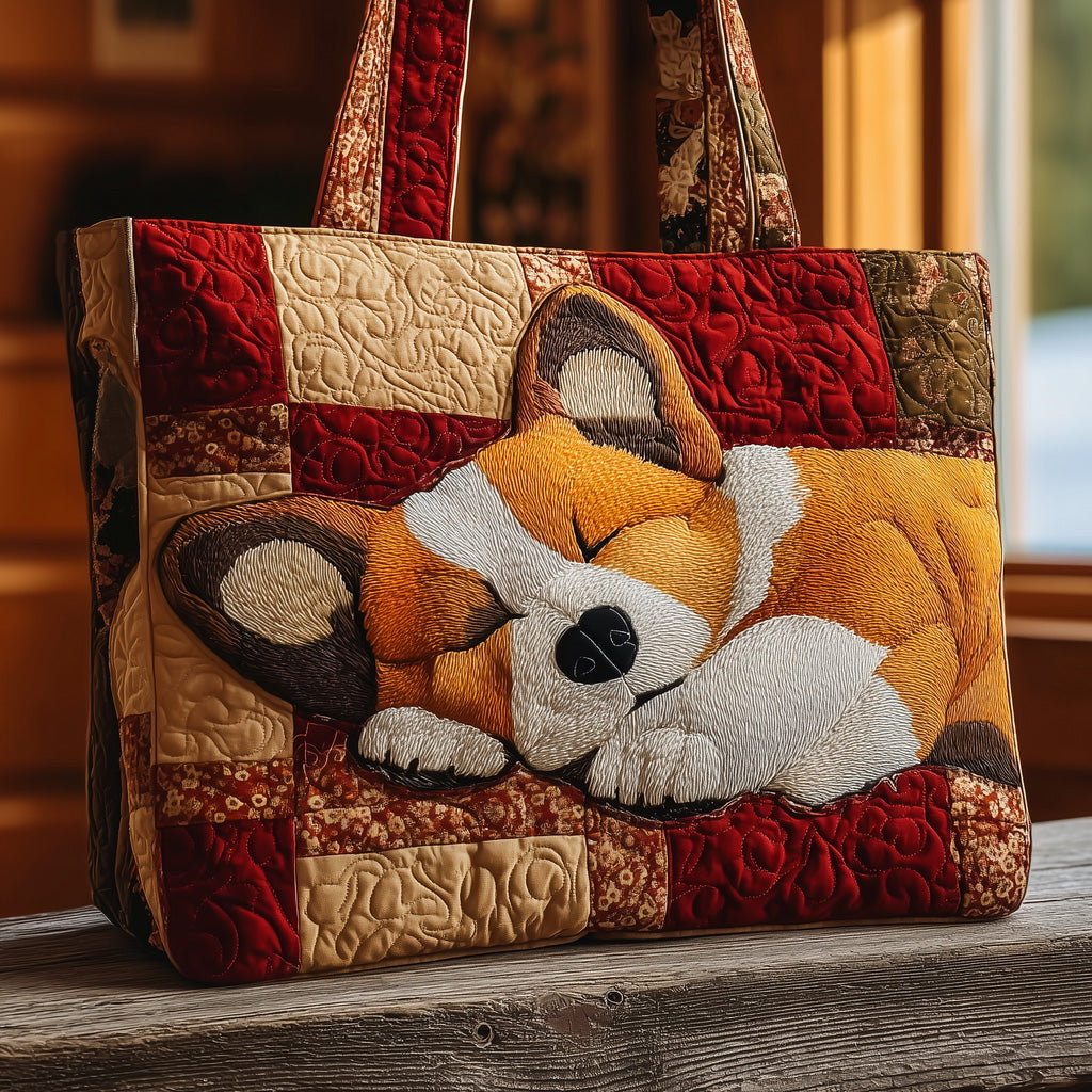 Corgi Quilted Tote Bag GFTOMA3370