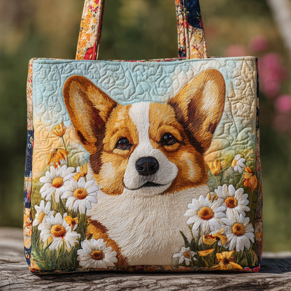 Corgi Quilted Tote Bag GFTOMA3371