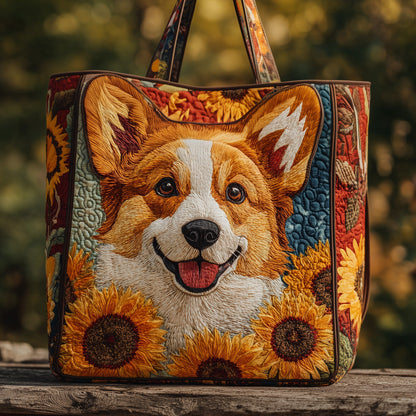 Corgi Quilted Tote Bag GFTOMA3373