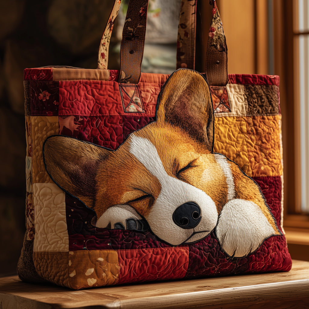 Corgi Quilted Tote Bag GFTOMA3377