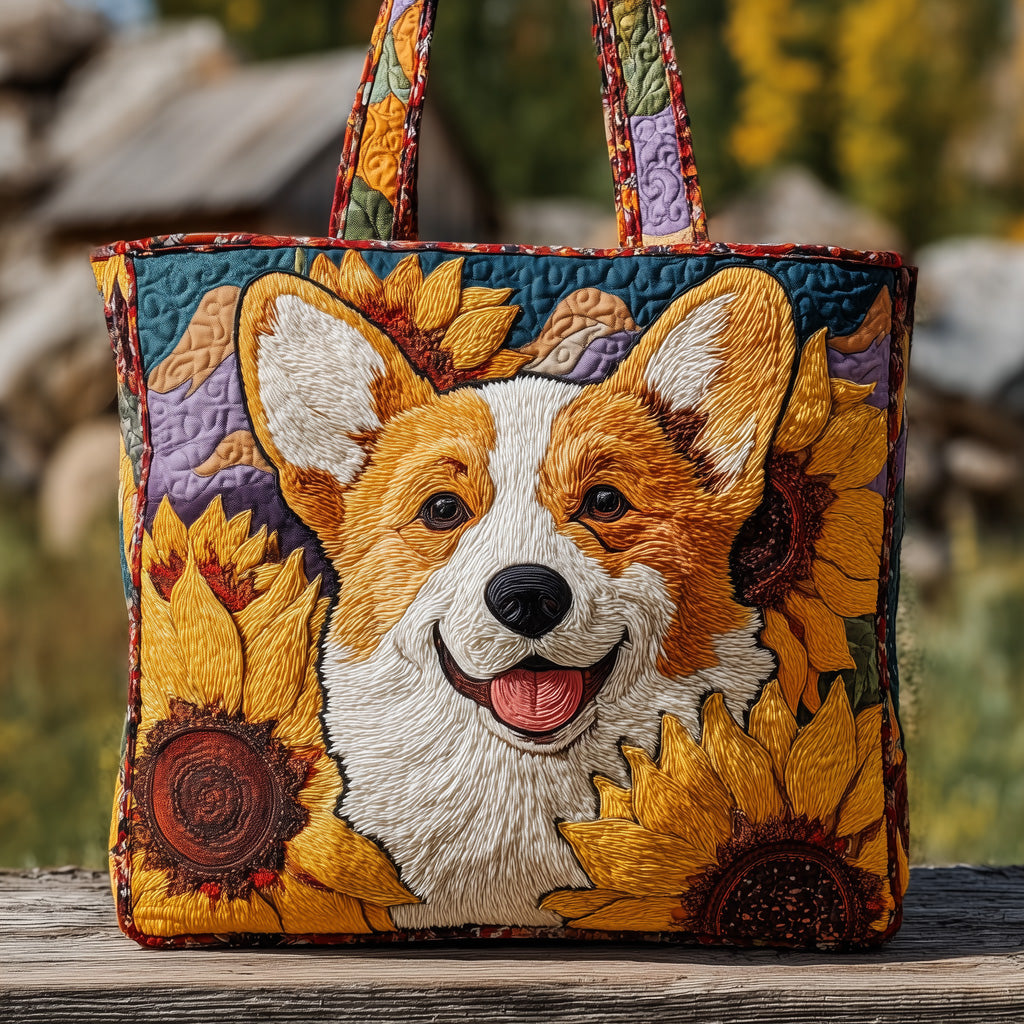 Corgi Quilted Tote Bag GFTOMA3378