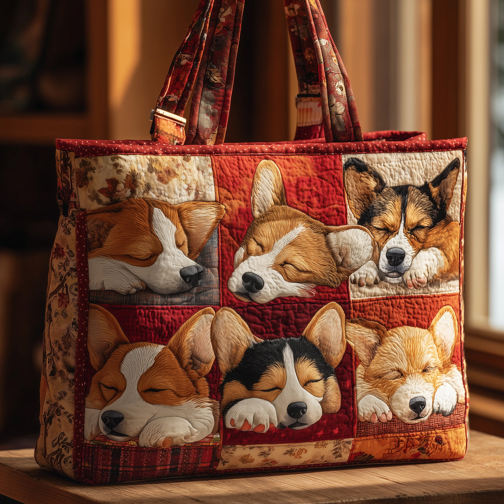 Corgi Quilted Tote Bag GFTOMA3379