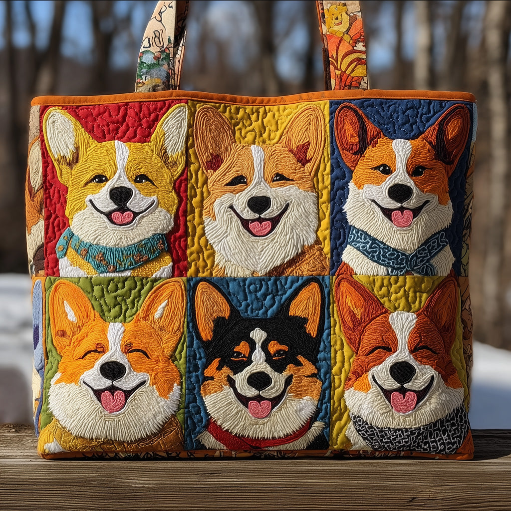 Corgi Quilted Tote Bag GFTOMA3380