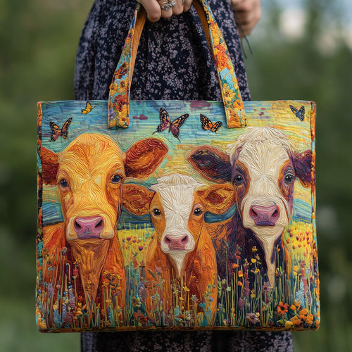 Moo Meadows Quilted Tote Bag GFTOMA3382