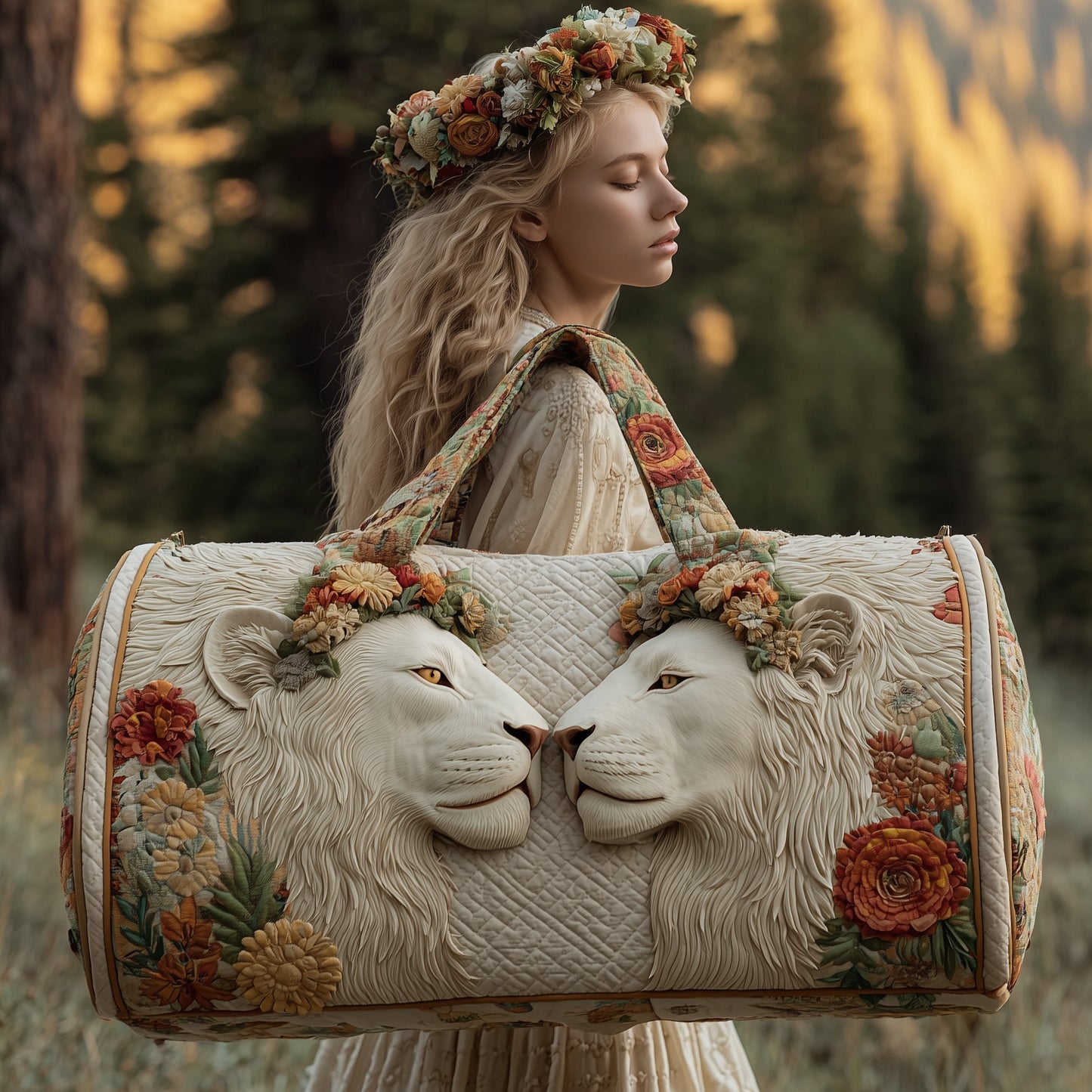 Lion Quilted Duffle Bag GFTOMA3397
