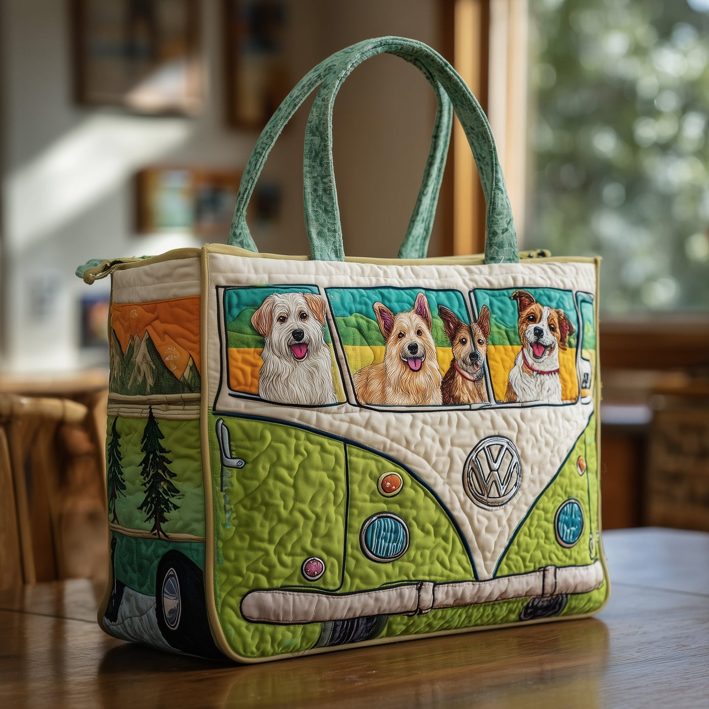 Puppy Paradise Travel Quilted Tote Bag GFTOMA3448