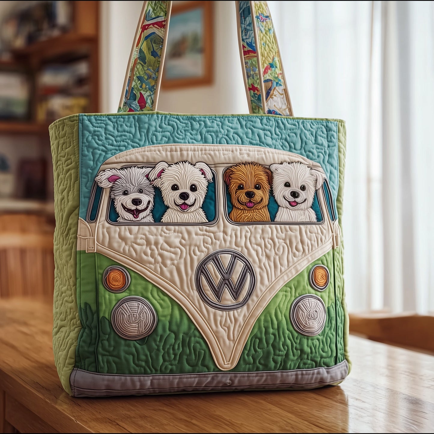 Puppy Paradise Travel Quilted Tote Bag GFTOMA3449