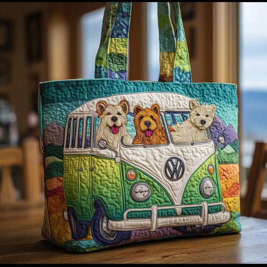 Puppy Paradise Travel Quilted Tote Bag GFTOMA3452
