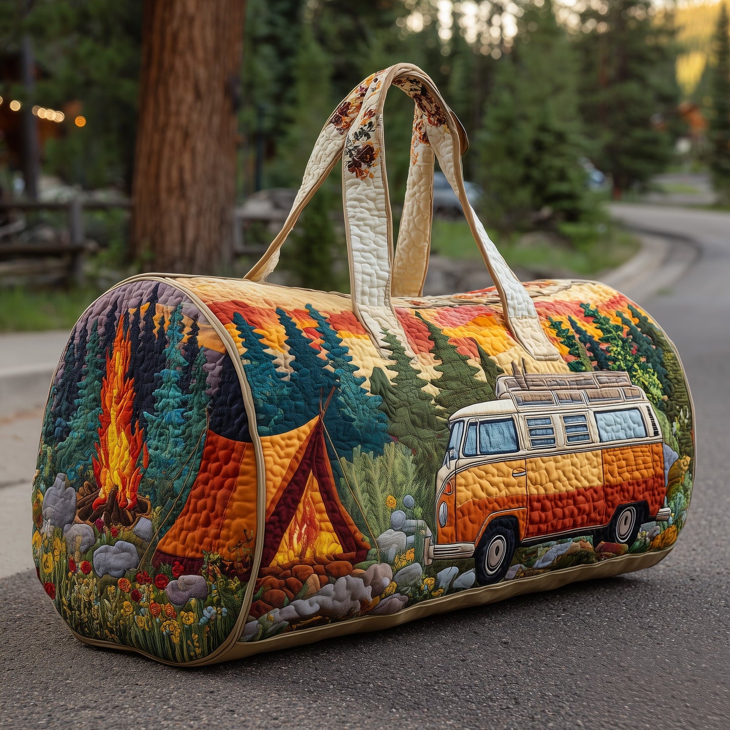Campfire Dream Quilted Duffle Bag GFTOMA3462