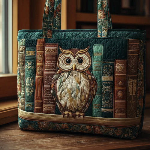 Owl Book Quilted Tote Bag GFTOMA3508