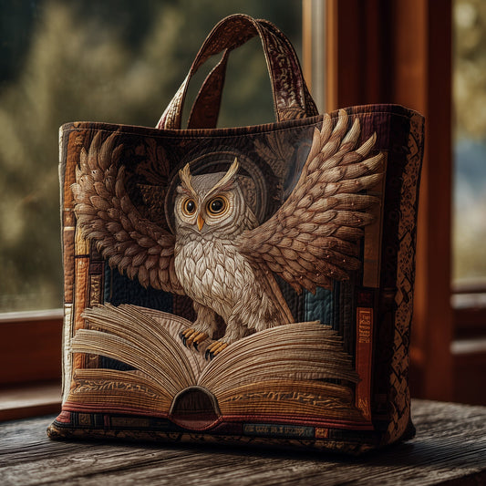 Owl Book Quilted Tote Bag GFTOMA3509