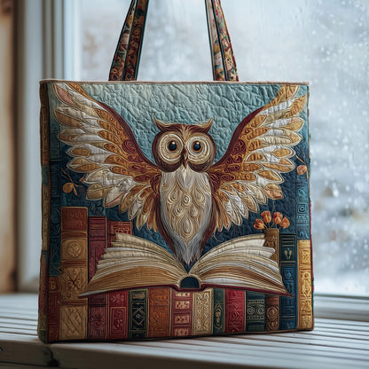 Owl Book Quilted Tote Bag GFTOMA3510