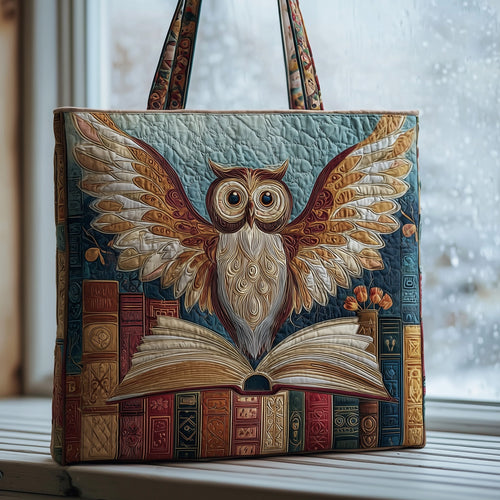 Owl Book Quilted Tote Bag GFTOMA3510