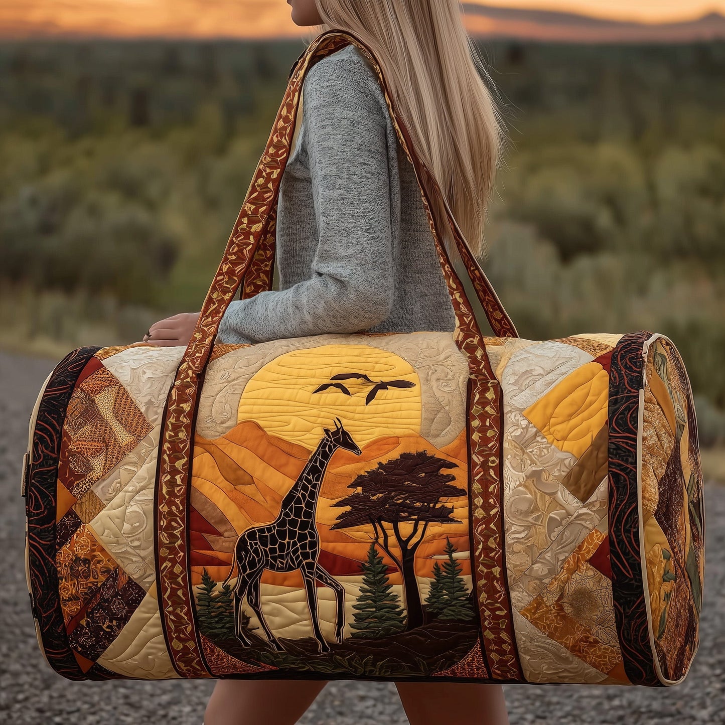 Giraffe Quilted Duffle Bag GFTOMA3533