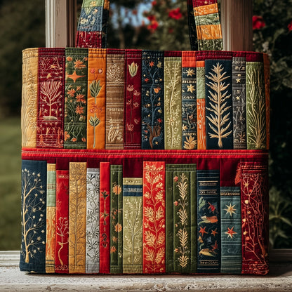 Floral Bookish Quilted Tote Bag GFTOMA3587