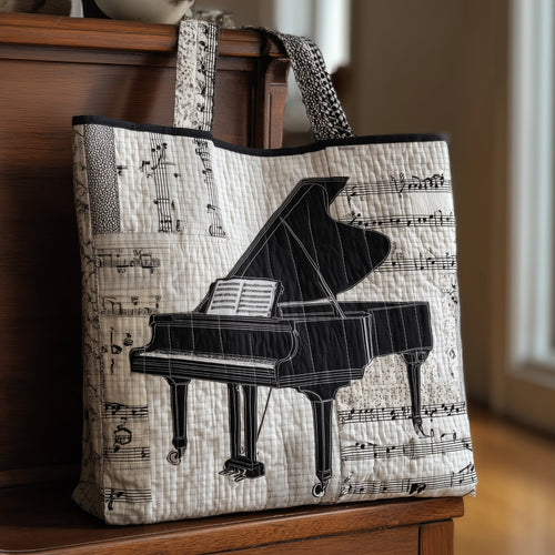 Piano Notes Quilted Tote Bag GFTOMA3604