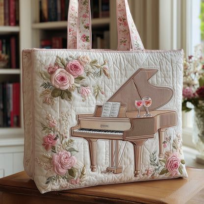 Piano Notes Quilted Tote Bag GFTOMA3607
