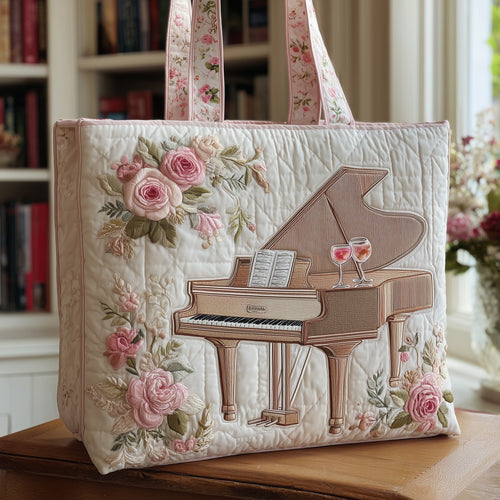 Piano Notes Quilted Tote Bag GFTOMA3607