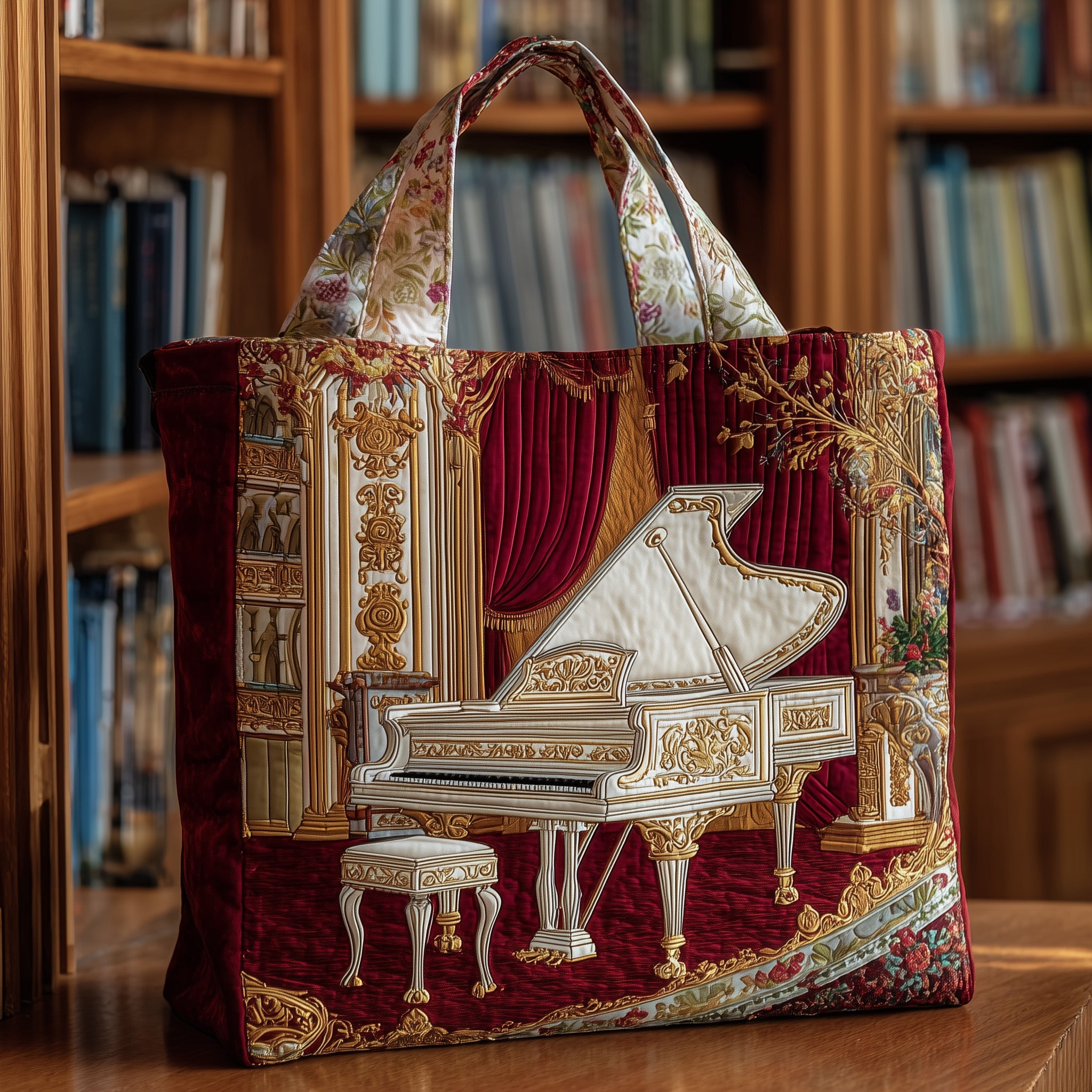 Piano Notes Quilted Tote Bag GFTOMA3608 – Patchique Store